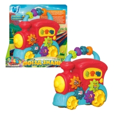 Гра "Поїзд знань" 49454 (36/2) "WToys", ОЗВУЧУВАННЯ УКРАЇНСЬКОЮ МОВОЮ, намистини, ноти, казки, слова, цифри, пісні, цікаві факти, підсвічування, в коробці
