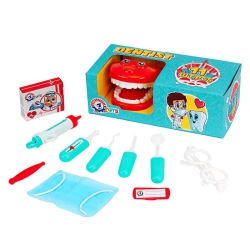 Набір стоматолога 7341 (10) "Technok Toys", 11 елементів, щелепа, маска, окуляри, бейдж, інструменти, в коробці