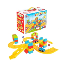 Конструктор 8324 (3) "Автомагістраль", "Technok Toys", 100 деталей, 7 дорожніх знаків, 2 машинки, в коробці