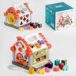 Музичний будиночок 16180 (18) WToys, Українське озвучення, підсвічування, звуки, 8 пісень, сортер, рахунки, в коробці