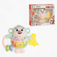 Музична мавпочка 59966 (72/2) WToys, Українське озвучення, прорізувач, пальчикова гра, підсвічування, цифри, ноти, казки, пісні, звуки, в коробці