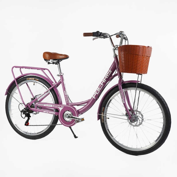 Велосипед міський Corso Polaris 26" PS-91606 + КОШИК