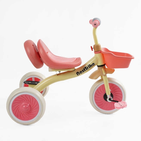 Велосипед 3-х колісний BS-41363 "Best Trike" колеса EVA переднє 10", заднє 8", сталева рама, УКР.ОЗВУЧУВАННЯ, світло, кошик, в коробці