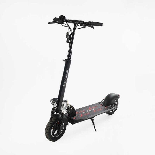 Електричний самокат BS-10588 Best Scooter з сидінням (1) двигун 800W, акумулятор літієвий 48V13Ah, колеса надувні 10’’, в коробці