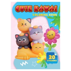 Розмальовка 20 наліпок А4: Cute Kawai 9789655323177 (50) "Jumbi"