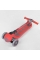Самокат триколісний 92606 (4) Best Scooter, ЧЕРВОНИЙ, складне алюмінієве кермо, 4 колеса PU зі світлом, d = 12 см
