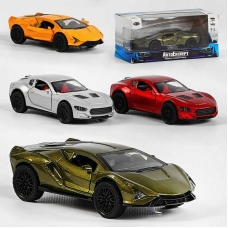 Машинка MG - 12551 (120/2) "Авто Експерт", 4 види, металопластик, 1:36, звук, світло, інерція, відчиняються двері, в коробці, ВИДАЄТЬСЯ МІКС ВИДІВ