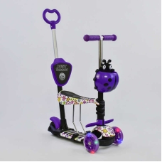 Самокат 5в1 97240 Best Scooter, АБСТРАКЦІЯ, PU колеса, ПІДСВІЧУВАННЯ КОЛІС, в коробці