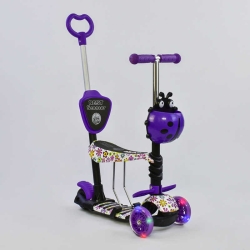 Самокат 5в1 97240 Best Scooter, АБСТРАКЦІЯ, PU колеса, ПІДСВІЧУВАННЯ КОЛІС, в коробці