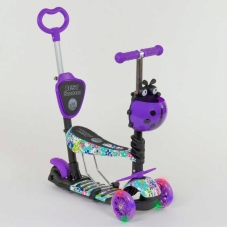 Самокат 5в1 68995 Best Scooter, АБСТРАКЦІЯ, PU колеса, ПІДСВІЧУВАННЯ КОЛІС, в коробці