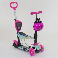 Самокат 5в1 26901 Best Scooter, АБСТРАКЦІЯ, PU колеса, ПІДСВІЧУВАННЯ КОЛІС, в коробці