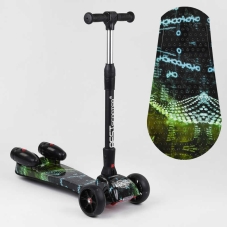 Самокат "Best Scooter" MAXI" 65628 з парогенератором (4) МУЗИКА, ДИМ, ТУРБІНИ, пластмасовий, колеса PU 120х40мм, складне алюмінієве кермо, в коробці