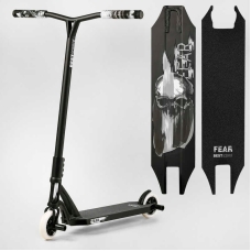 Самокат трюковий МТ-30377 Best Scooter (4) "FEAR", SCS-система, ПЕГИ, алюмінієвий диск та дека, колеса PU, d=115мм, ширина керма 58 см