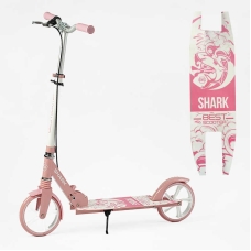 Самокат двоколісний "Best Scooter" SH-41102 (4) "SHARK", з ручним гальмом, затискач керма, колеса PU - 20 см, 1 амортизатор, в коробці