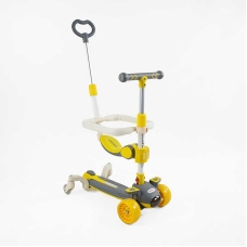 Самокат 5в1 "Skyper" J-69300 (6) колеса PU 125х40мм зі світлом, музика та підсвічування платформи, з ДОП. КОЛЕСАМИ, захисний бампер, в коробці