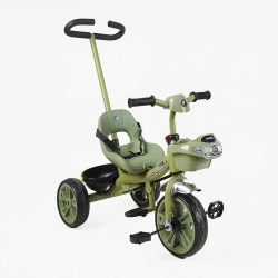 Велосипед 3-х колісний BS-70240 "Best Trike" колеса EVA переднє 10", заднє 8", сталева рама, УКР. ОЗВУЧУВАННЯ, батьківська ручка, в коробці