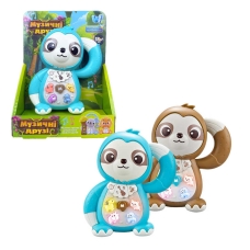 Музична іграшка 99186 (120/2) "WToys", "ЛІНИВЕЦЬ", 2 кольори, ОЗВУЧУВАННЯ УКРАЇНСЬКОЮ МОВОЮ, пісні, казки, віршики, підсвічування, цифри, звуки тварин, в коробці