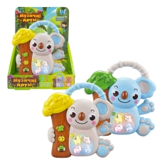 Музична іграшка 99186 (120/2) "WToys", "КОАЛА", 2 кольори, ОЗВУЧУВАННЯ УКРАЇНСЬКОЮ МОВОЮ, пісні, казки, віршики, підсвічування, цифри, звуки тварин, в коробці