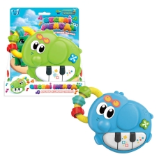 Піаніно 61475 (96/2) "WToys", 2 кольори, ОЗВУЧУВАННЯ УКРАЇНСЬКОЮ МОВОЮ, “Слоненя”, ноти, казки, пісні, цифри, підсвічування, пальчикова гра, в коробці