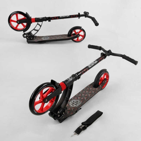 Самокат двоколісний "Best Scooter" 61711 (2) колеса PU, d переднього колеса - 230мм, d заднього колеса - 180мм, 1 амортизатор, в коробці