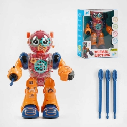Робот 93069 (48) WToys, Українське озвучення, шестерні, звуки, підсвічування, стріляє, в коробці
