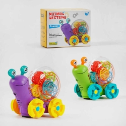 Равлик музичний 40641 (72) WToys, Українське озвучення, 2 види, проєктор, шестерні, пісня, підсвічування, автоматичний рух, в коробці