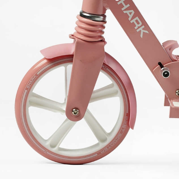 Самокат двоколісний "Best Scooter" SH-41102 (4) "SHARK", з ручним гальмом, затискач керма, колеса PU - 20 см, 1 амортизатор, в коробці