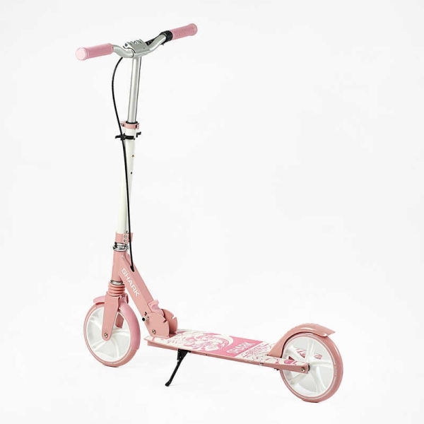 Самокат двоколісний "Best Scooter" SH-41102 (4) "SHARK", з ручним гальмом, затискач керма, колеса PU - 20 см, 1 амортизатор, в коробці