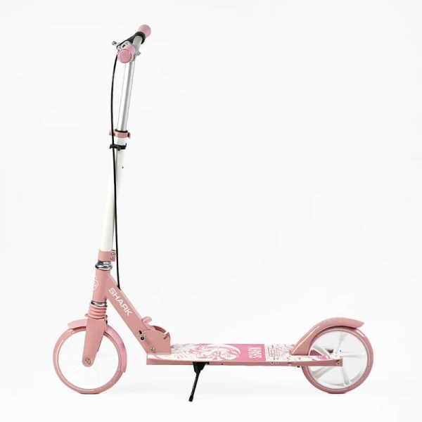 Самокат двоколісний "Best Scooter" SH-41102 (4) "SHARK", з ручним гальмом, затискач керма, колеса PU - 20 см, 1 амортизатор, в коробці