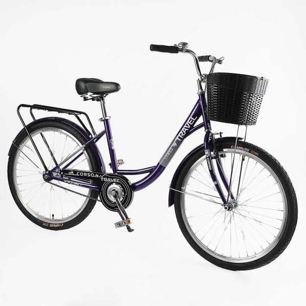 Велосипед міський Corso TRAVEL 26" TL-26106 + КОШИК