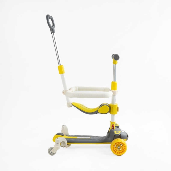 Самокат 5в1 "Skyper" J-69300 (6) колеса PU 125х40мм зі світлом, музика та підсвічування платформи, з ДОП. КОЛЕСАМИ, захисний бампер, в коробці
