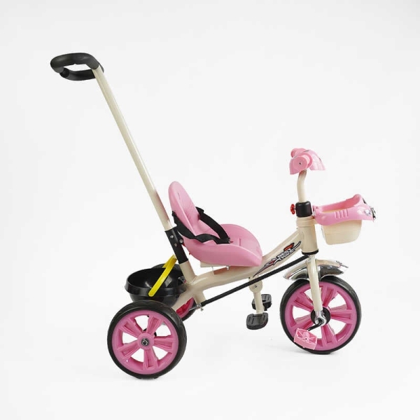 Велосипед 3-х колісний BS-70225 "Best Trike" колеса EVA переднє 10", заднє 8", сталева рама, УКР. ОЗВУЧУВАННЯ, батьківська ручка, в коробці