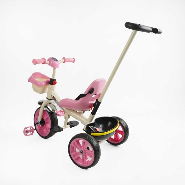 Велосипед 3-х колісний BS-70225 "Best Trike" колеса EVA переднє 10", заднє 8", сталева рама, УКР. ОЗВУЧУВАННЯ, батьківська ручка, в коробці