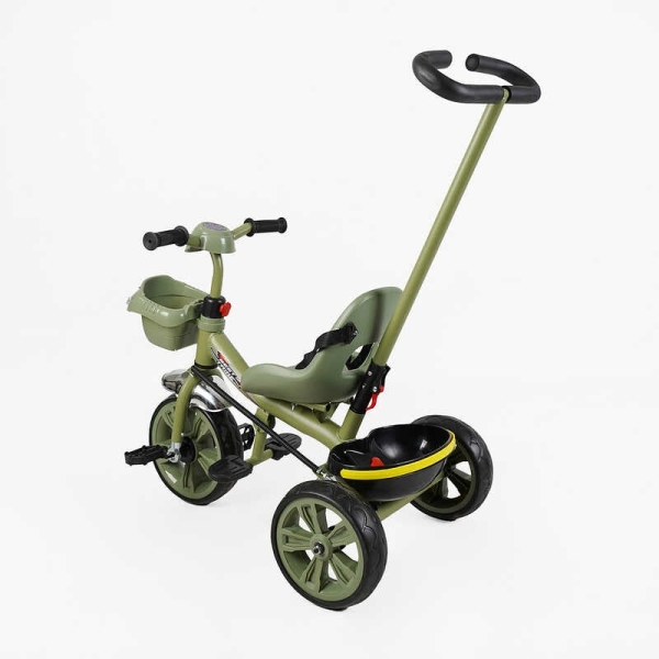 Велосипед 3-х колісний BS-70240 "Best Trike" колеса EVA переднє 10", заднє 8", сталева рама, УКР. ОЗВУЧУВАННЯ, батьківська ручка, в коробці