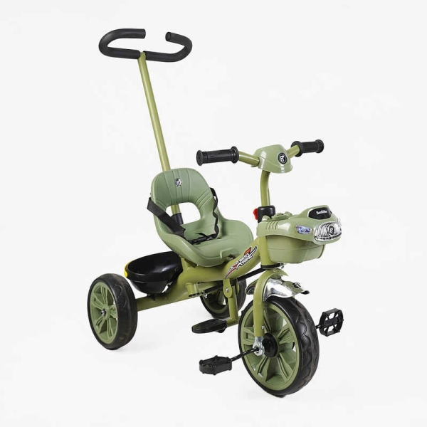 Велосипед 3-х колісний BS-70240 "Best Trike" (1) колеса EVA переднє 10’’, заднє 8’’, сталева рама, УКР. ОЗВУЧУВАННЯ, батьківська ручка, в коробці