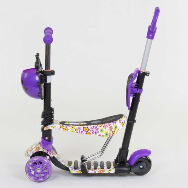 Самокат 5в1 97240 Best Scooter, АБСТРАКЦІЯ, PU колеса, ПІДСВІЧУВАННЯ КОЛІС, в коробці