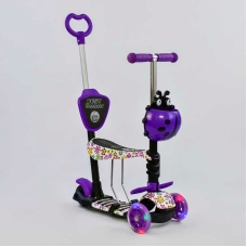 Самокат 5в1 97240 Best Scooter, АБСТРАКЦІЯ, PU колеса, ПІДСВІЧУВАННЯ КОЛІС, в коробці
