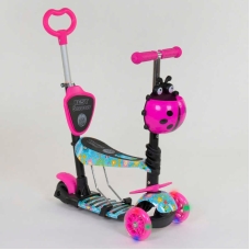 Самокат 5в1 26901 Best Scooter, АБСТРАКЦІЯ, PU колеса, ПІДСВІЧУВАННЯ КОЛІС, в коробці