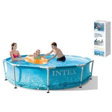 Intex Басейн каркасний 28206 NP круглий, діаметр 305см, висота 76см, об'єм 4485л, у коробці