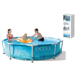 Intex Басейн каркасний 28206 NP круглий, діаметр 305см, висота 76см, об'єм 4485л, у коробці