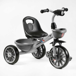 Велосипед 3-х колісний BS-18125 "Best Trike" колеса EVA переднє 12", заднє 10", сталева рама, фара з музикою та світлом, 1 пісня українською та 2 англійською, 2 кошики, в коробці