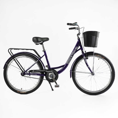Велосипед міський Corso TRAVEL 26" TL-26106 + КОШИК