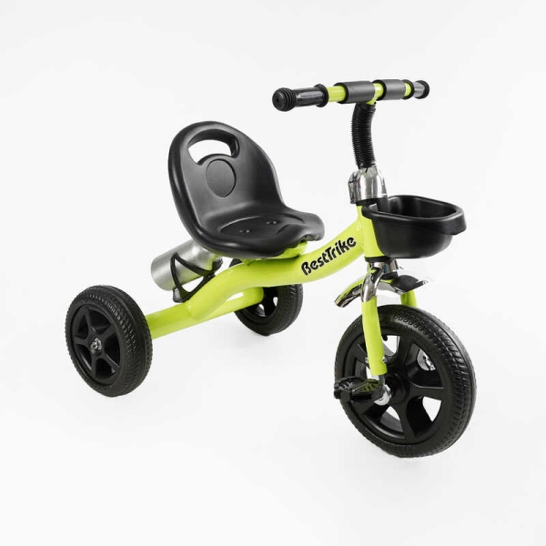 Велосипед 3-х колісний BS-11823 "Best Trike" сталева рама, колеса EVA, переднє d=10", заднє d=8", кошик, бутилочка, в коробці