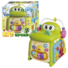 Музичний мультибокс 13167 (18/2) "WToys", ОЗВУЧУВАННЯ УКРАЇНСЬКОЮ МОВОЮ, пісеньки, ноти, загадки, назви тварин, їхні звуки, віршики, підсвічування, пальчикові ігри, в коробці