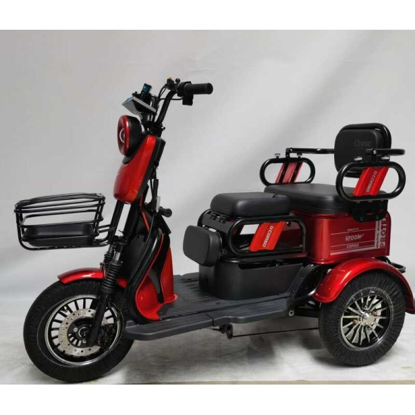 Електричний трицикл Corso «PROTEX» PR-377405 (1) + 1 ЯЩИК АКУМ, двигун 1200W, акумулятор графеновий 72V/23Ah, колеса 300-10, в коробці
