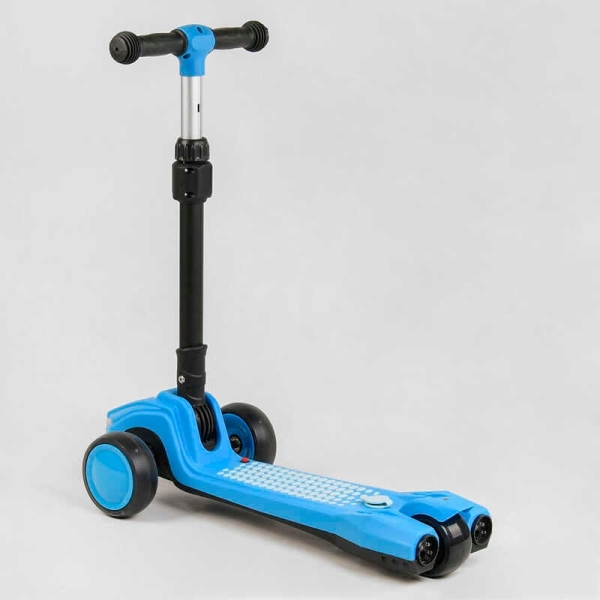 Самокат триколісний LT-10635 Best Scooter з парогенератором (6) складне кермо, ЗВУК МАШИНИ, ДИМ, СВІТЛО, пластмасовий, колеса PU 120х35мм, в коробці