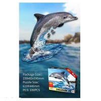 Пазли 88658 (72/3) "Дельфін", 100 елементів, в коробці