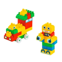Конструктор "Mini Blocks №1" (50 деталей) 116/1 (24) "Bamsic", наліпки, в пакеті