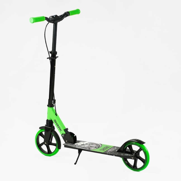 Самокат двоколісний "Best Scooter" SH-50730 (4) "SHARK", з ручним гальмом, затискач керма, колеса PU - 20 см, 1 амортизатор, в коробці