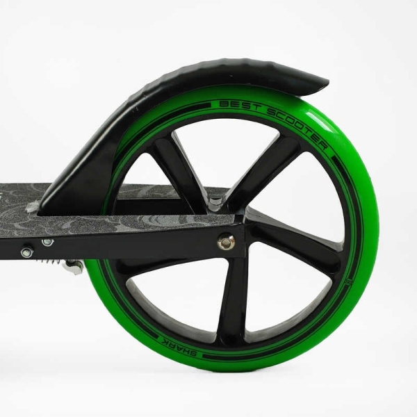 Самокат двоколісний "Best Scooter" SH-50730 (4) "SHARK", з ручним гальмом, затискач керма, колеса PU - 20 см, 1 амортизатор, в коробці